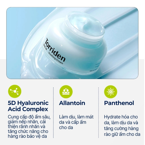 Kem Dưỡng Ẩm Cấp Nước Torriden Dive In Soothing Cream 100ml (Nhập Khẩu)