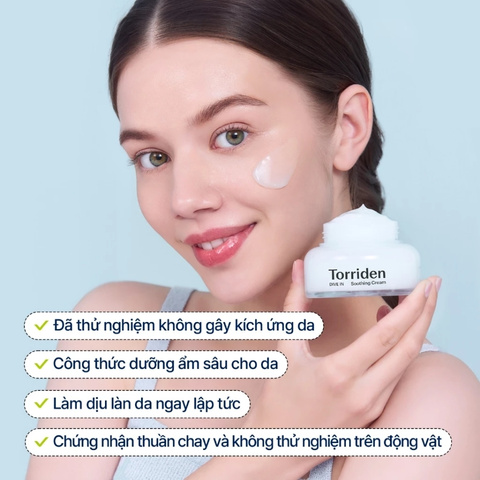 Kem Dưỡng Ẩm Cấp Nước Torriden Dive In Soothing Cream 100ml (Nhập Khẩu)