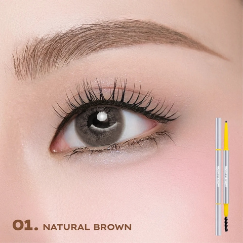 Chì Kẻ Mày Lemonade Siêu Mảnh Lâu Trôi Micro Eyebrow - 01 Natural Brown