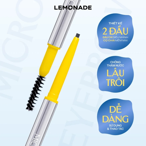 Chì Kẻ Mày Lemonade Siêu Mảnh Lâu Trôi Micro Eyebrow - 01 Natural Brown
