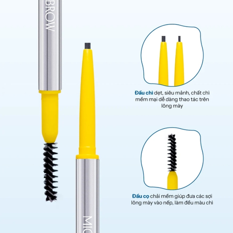 Chì Kẻ Mày Lemonade Siêu Mảnh Lâu Trôi Micro Eyebrow - 01 Natural Brown