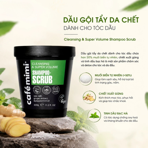 Dầu Gội Tẩy Tế Bào Chết Da Đầu Cafe Mimi Nga 330g (Nhập Khẩu)