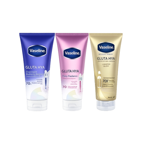 Dưỡng Thể Vaseline Sáng Da Ban Đêm Gluta-Hya Serum Burst Lotion 70X 300ml (Mẫu Mới)