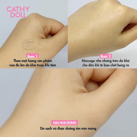 Tẩy Tế Bào Chết Toàn Thân Cathy Doll White Milk Shine 320ml
