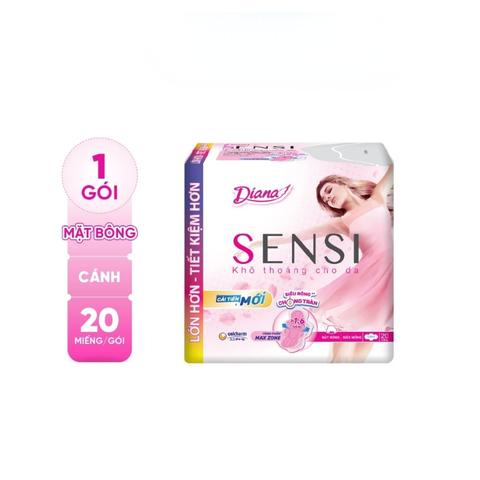 Băng Vệ Sinh Diana Sensi Siêu Mỏng Khô Thoáng Cho Da 23cm (Ban Ngày)