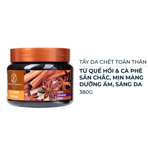 Tẩy Da Chết Body Exclusive Cosmetic Quế Hồi Cafe Gel Scrub Coffee & Cinnamon Cloves