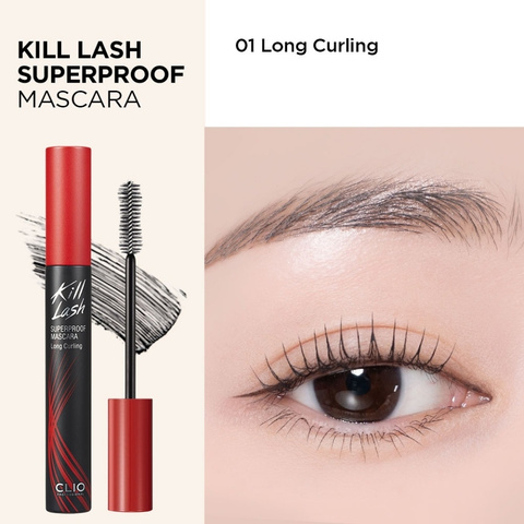 Mascara Clio Kill Lash Superproof 7g - 01 Long Curling