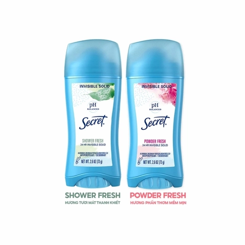 Sáp Khử Mùi Secret PH Balanced 24h Invisible 73g (Nhập Khẩu Mỹ)