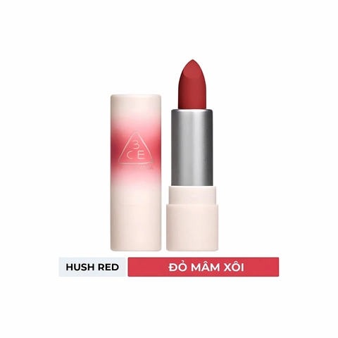 (Mini) Son Thỏi Lì 3CE Cashmere Hug Lipstick 1.5g - 08 Hush Red