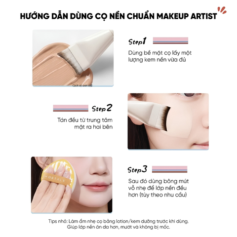 Cọ Tán Nền Hình Lưỡi Liềm Amortals Effortless Application Crescent Foundation Brush