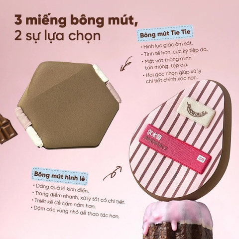 Bộ 6 Dụng Cụ Trang Điểm Amortals Ok Base Makeup Tools (3 Bông Mút + Cọ Tán Nền Tiên Cá + Giấy Pha Nền + Hộp Đựng)