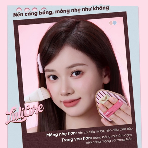 Bộ 6 Dụng Cụ Trang Điểm Amortals Ok Base Makeup Tools (3 Bông Mút + Cọ Tán Nền Tiên Cá + Giấy Pha Nền + Hộp Đựng)