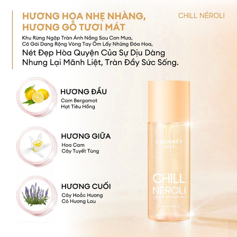 Xịt Thơm Colorkey Rosé Shimmer Fragrance Mist 100ml