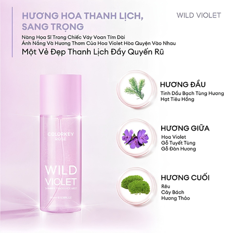 Xịt Thơm Colorkey Rosé Shimmer Fragrance Mist 100ml