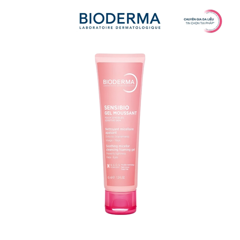 Gel Rửa Mặt Tạo Bọt Cho Da Nhạy Cảm Bioderma Sensibio Gel Moussant (Nhập Khẩu) (Mẫu Mới)
