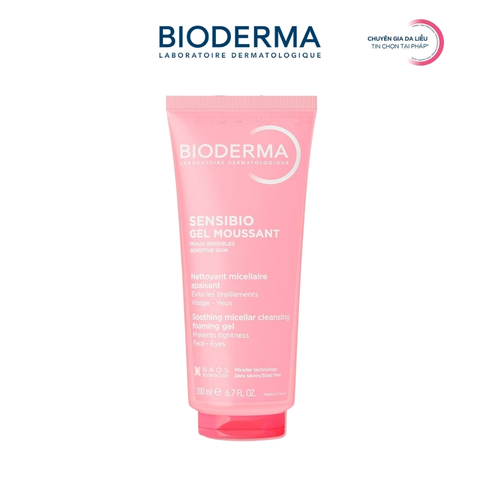 Gel Rửa Mặt Tạo Bọt Cho Da Nhạy Cảm Bioderma Sensibio Gel Moussant (Nhập Khẩu) (Mẫu Mới)