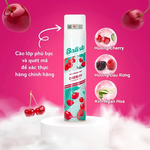 Gội Khô Batiste Dry Shampoo Cherry Hương Quả Đào
