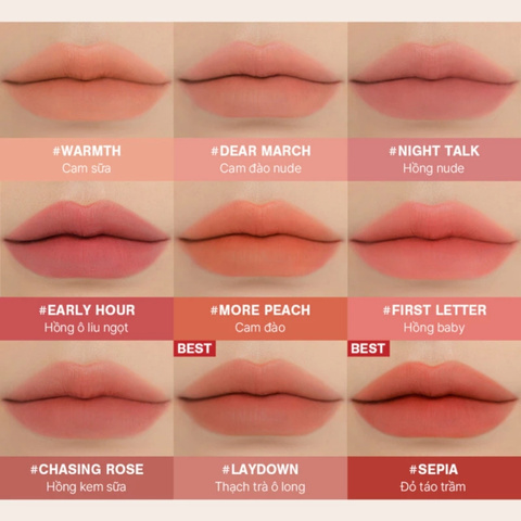 Son Kem Lì 3CE Blur Water Tint