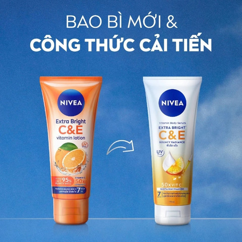 Sữa Dưỡng Thể Nivea Dưỡng Sáng Da 50X VitC Vitamin Body Serum 170ml