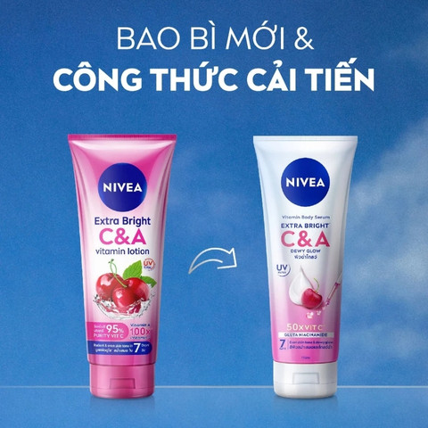 Sữa Dưỡng Thể Nivea Dưỡng Sáng Da 50X VitC Vitamin Body Serum 170ml