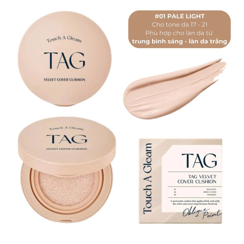 Phấn Nước Kiềm Dầu TAG Velvet Cover Cushion SPF 50+ 15g