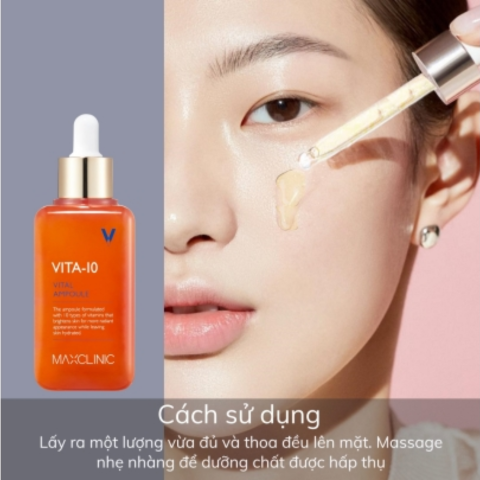 Tinh Chất Dưỡng Sáng,Mờ Thâm Maxclinic VITA 10 Vital Ampoule 100ml