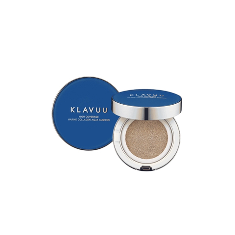 Phấn Nước Klavuu Blue Pearlsation High Coverage Marine Collagen Aqua