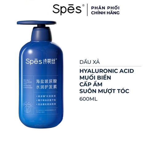 Dầu Xả Muối Biển Cấp Ẩm Suôn Mượt Spes Sea Salt Hyaluronic Acid Oil Control 600ml