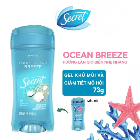 Lăn Nách Dạng Gel Secret pH Balancing Minerals 48h Clear Gel 73g (Nhập Khẩu Mỹ)