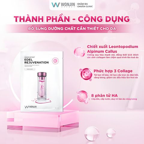 Mặt Nạ Truyền Dịch Trẻ Hóa Da Wonjin Effect Edel Rejuvenation Concentrated Essence Mask (Mẫu Mới)