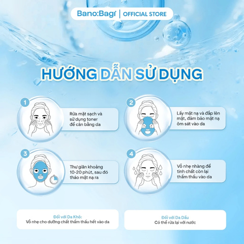 Mặt Nạ Giấy Banobagi Stem Cell Vitamin Mask Whitening & Aqua Hydrating 30g (Nhập Khẩu)