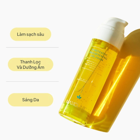 Sữa Rửa Mặt Maxclinic Puriteatoc Brightening Oil Foam Cleanser 110g
