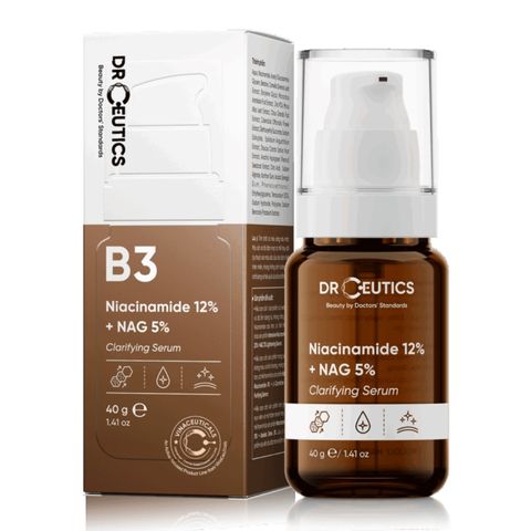 Serum DrCeutics Dưỡng Sáng, Giảm Thâm Mụn, Kiềm Dầu Niacinamide 12% + NAG 5% Clarifying Serum 40g