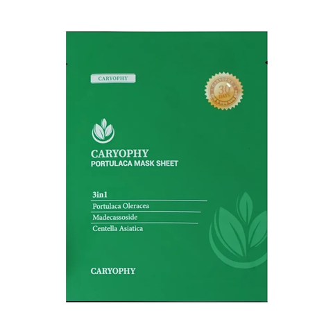 Mặt Nạ Trị Mụn Caryophy Làm Giảm Mụn, Thâm & Dưỡng Ẩm Da Portulaca Mask Sheet 3 In 1 22g