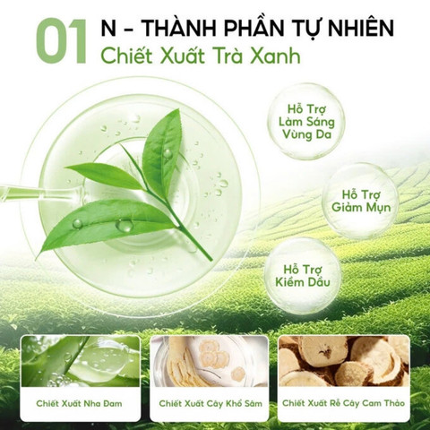 Mặt Nạ Trà Xanh Colorkey Luminous Purifying Facial Mask 25ml