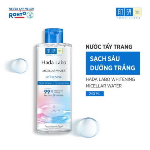 Nước Tẩy Trang Hada Labo Sạch Sâu Dưỡng Sáng Micellar Water Whitening 240ml