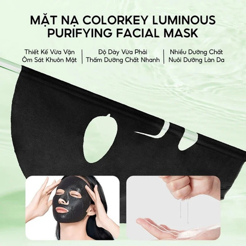 Mặt Nạ Trà Xanh Colorkey Luminous Purifying Facial Mask 25ml