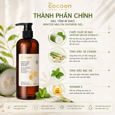 Gel Tắm Cocoon Winter Melon Shower Gel