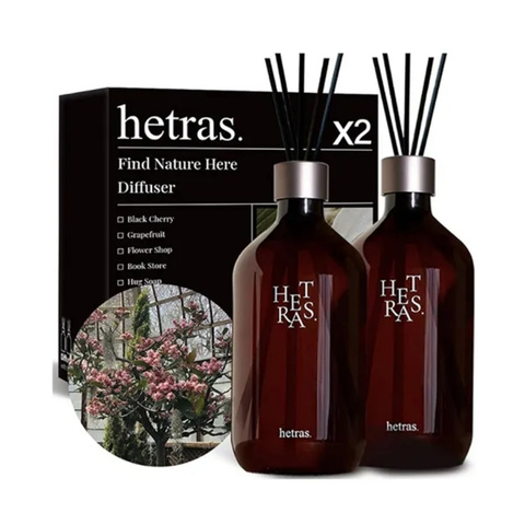 Set 2 Chai Tinh Dầu Khuếch Tán Hương Thơm Hetras Premium Reeds Diffuser (2 x 500ml)