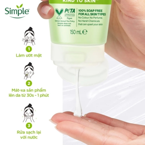Sữa Rửa Mặt Simple Refreshing 150ml (Mẫu Mới)