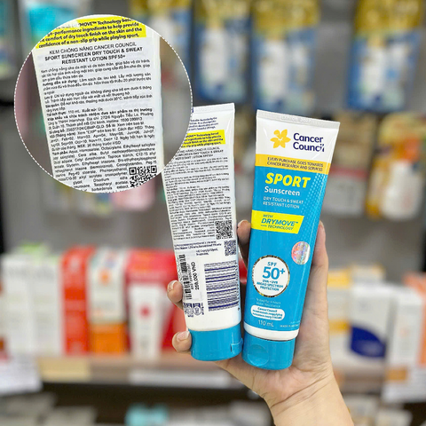 Kem Chống Nắng Cancer Council CCA Sport Sunscreen SPF50+ 110ml
