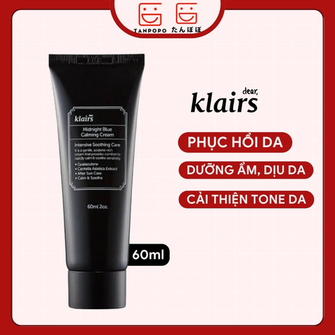 Kem Dưỡng Ẩm Klairs Làm Dịu, Phục Hồi Da Ban Đêm Midnight Blue Calming Cream