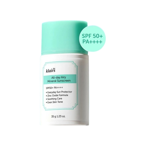 Kem Chống Nắng Klairs All Day Airy Mineral SPF50+ 35g