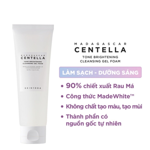 Sửa Rửa Mặt Sáng Da Skin1004 Madagascar Centella Tone Brightening Cleansing Gel Foam 125ml