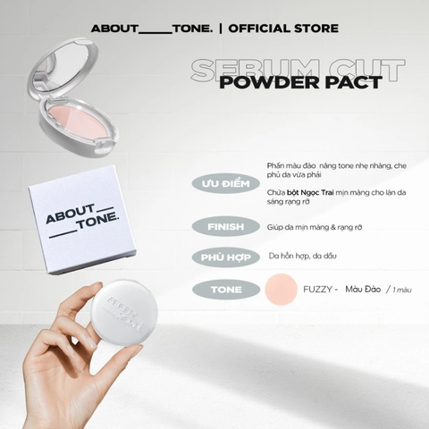Phấn Phủ Kiềm Dầu Nâng Tone About Tone Raise Your Beauty Tone Fuzzy Sebum 8g (Trắng)