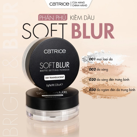 Phấn Phủ Dạng Bột Kiềm Dầu Catrice Soft Blur Matte Setting Powder 8g - 020 Light