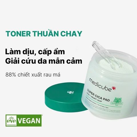 Toner Pad Làm Dịu Da Nhạy Cảm Medicube Super Cica Pad 150g (70 Miếng)