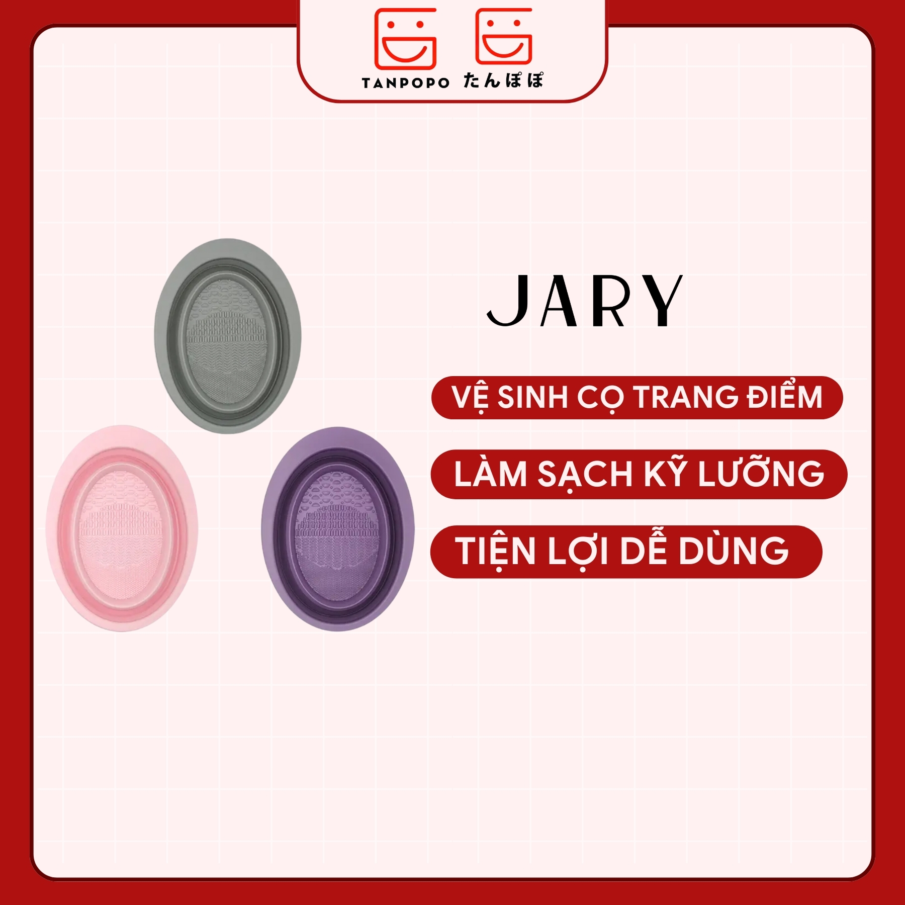 Chậu Làm Sạch Cọ Trang Điểm Jary Silicone Makeup Brush Cleansing