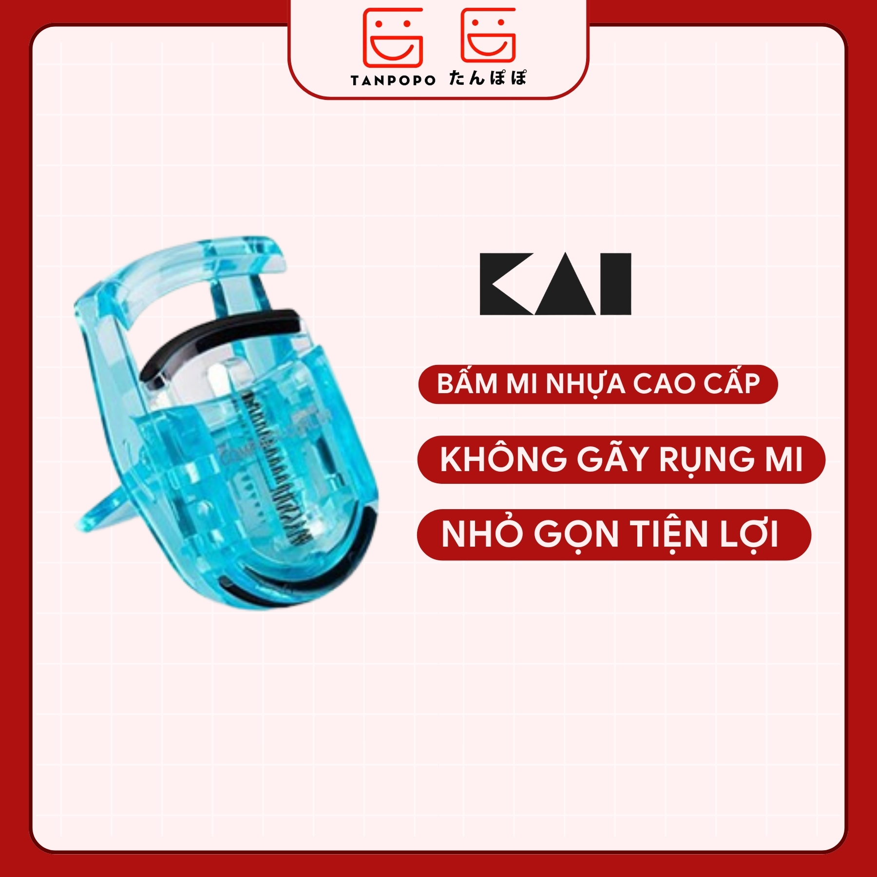 Bấm Mi Nhựa Giúp Cong Mi Kai Compact Eyelash Curler