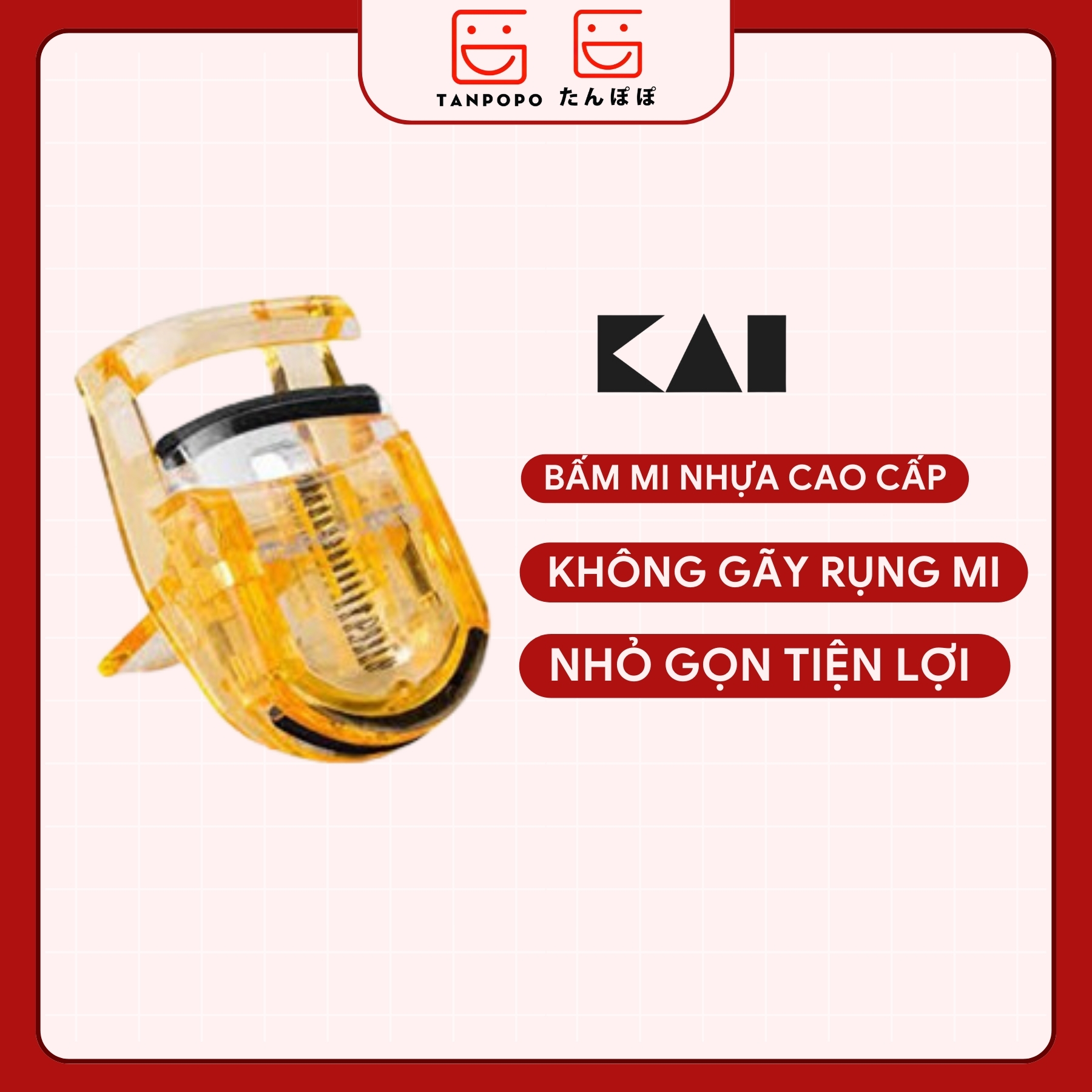 Bấm Mi Nhựa Giúp Cong Mi Kai Compact Eyelash Curler
